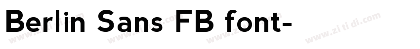 Berlin Sans FB font字体转换